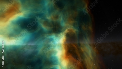 Space nebula, for use with projects on science, research, and education. Illustration 