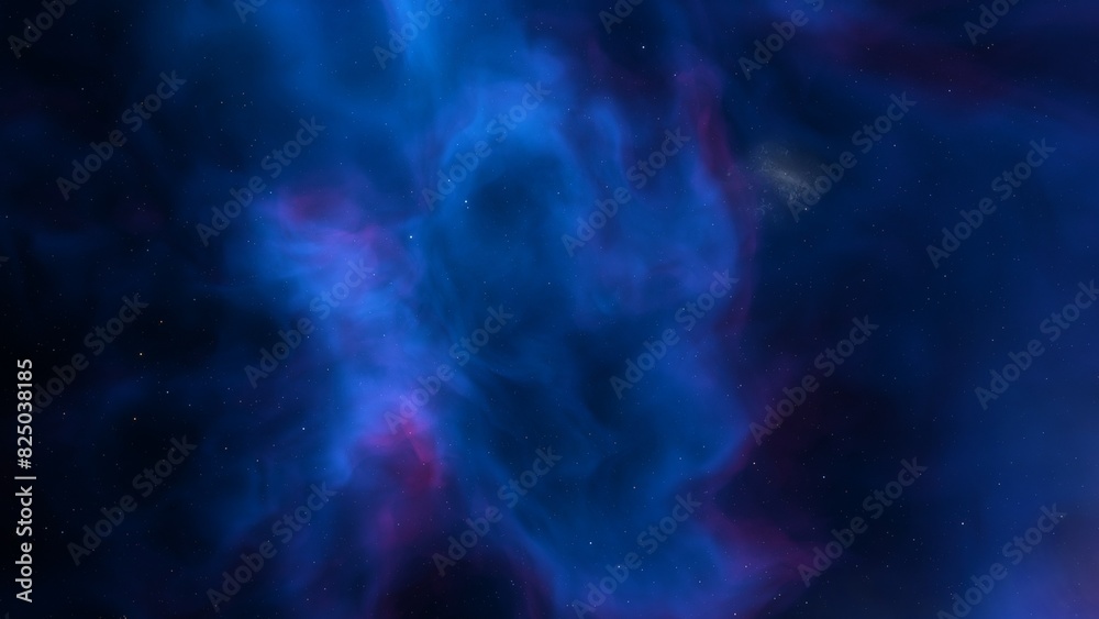 Fototapeta premium red-violet nebula in outer space, horsehead nebula, unusual colorful nebula in a distant galaxy, red nebula 3d render