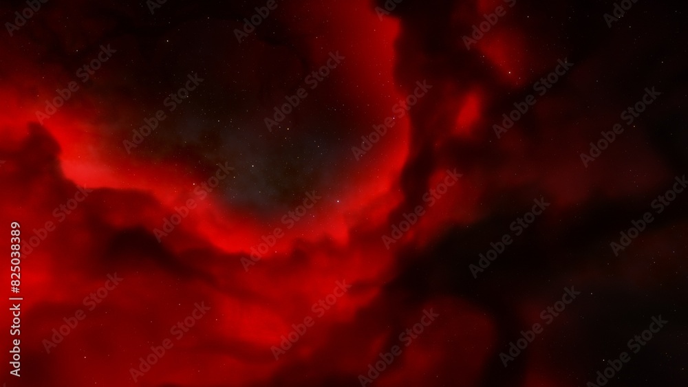 red-violet nebula in outer space, horsehead nebula, unusual colorful nebula in a distant galaxy, red nebula 3d render
