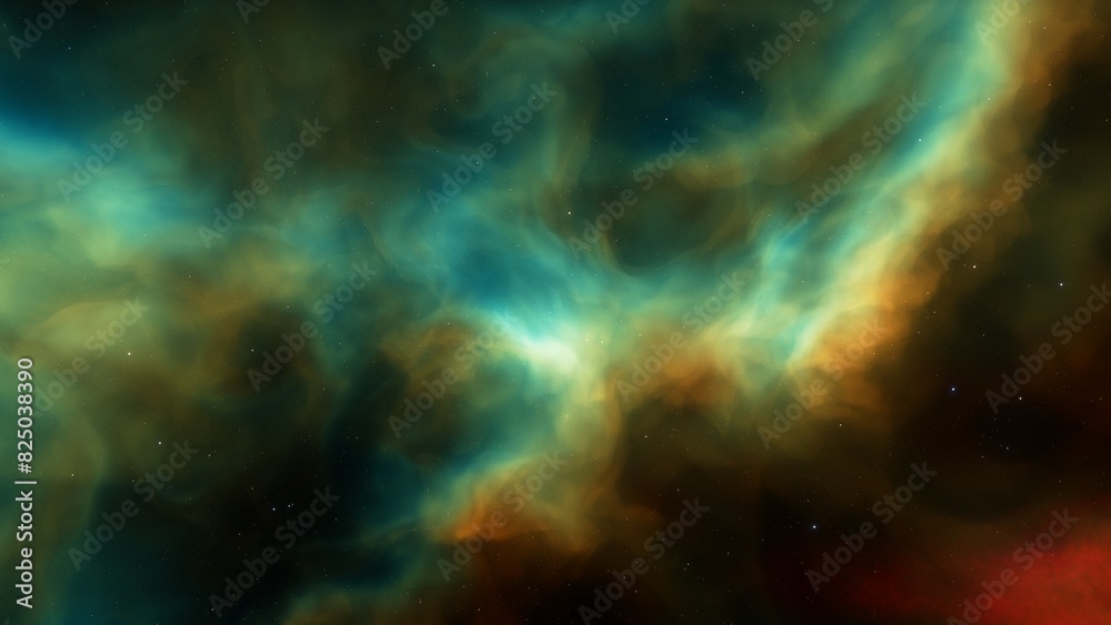 red-violet nebula in outer space, horsehead nebula, unusual colorful nebula in a distant galaxy, red nebula 3d render
