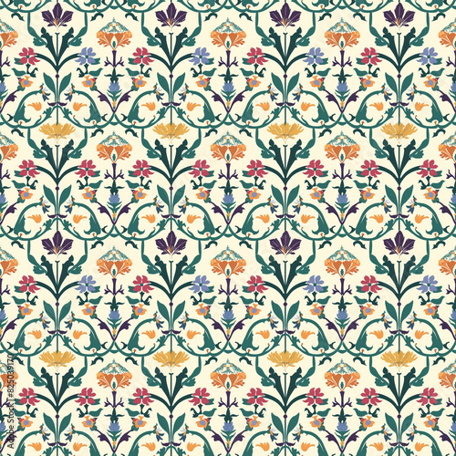Floral vintage seamless pattern