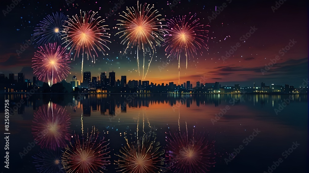 fireworks over the city fireworks over the city