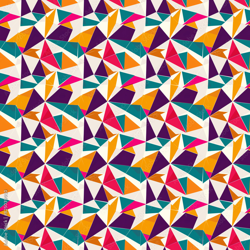 Geometric Abstract Pattern with Vibrant Colors Geometric Abstract Pattern with Vibrant Colors