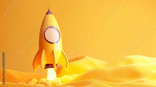 A yellow rocket photo