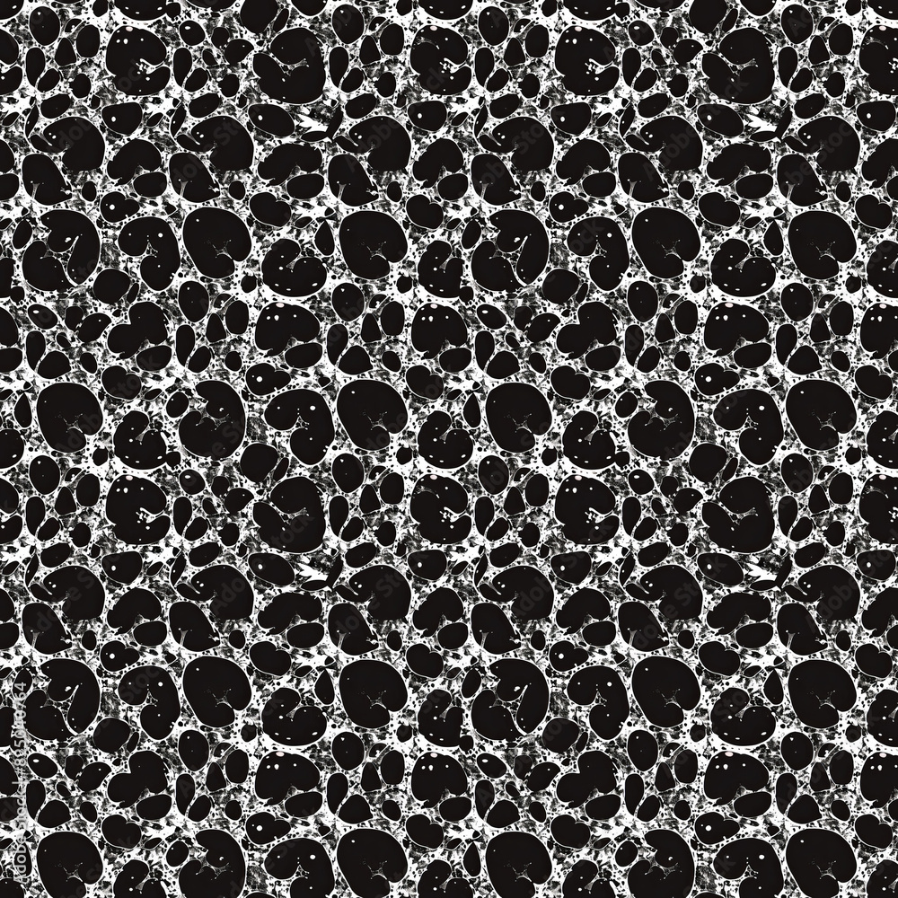 Obraz premium Abstract Black and White Organic Pattern