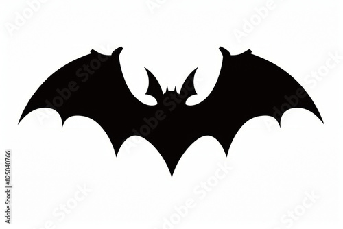 Wallpaper Mural Bat with large wings and long tail, on white background. Torontodigital.ca