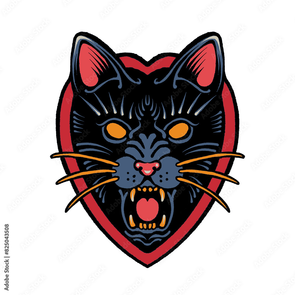 Fototapeta premium cat with heart