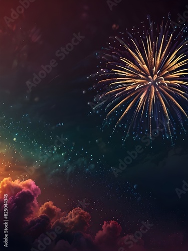 Wallpaper Mural fireworks on the night sky Torontodigital.ca