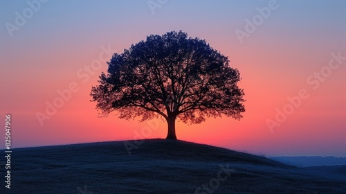 The Serene Silhouette of a Tree