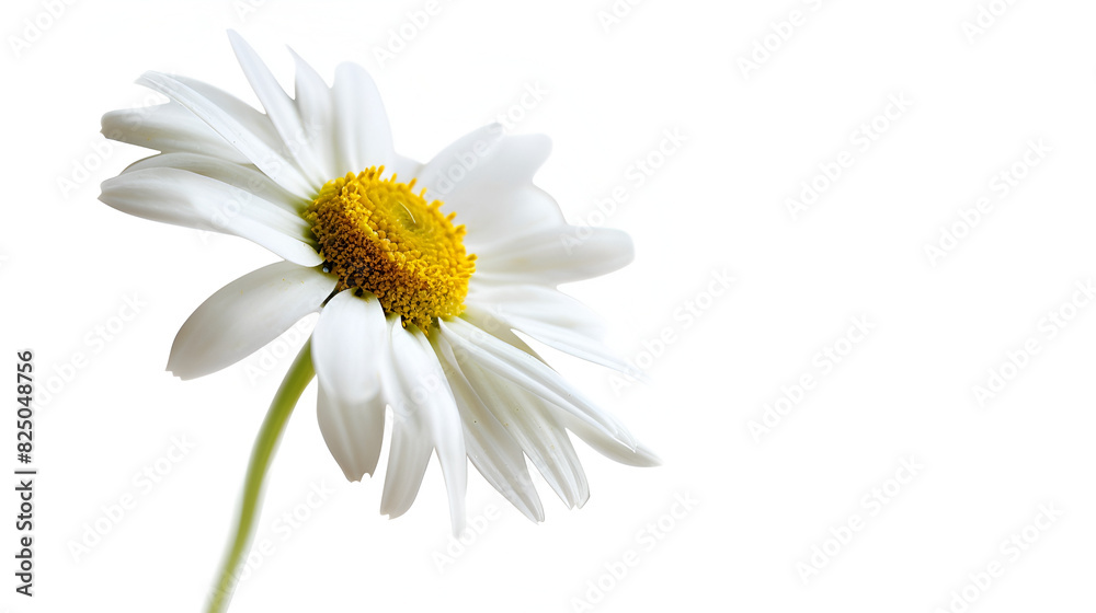 Rising daisy isolated on white , generative ai