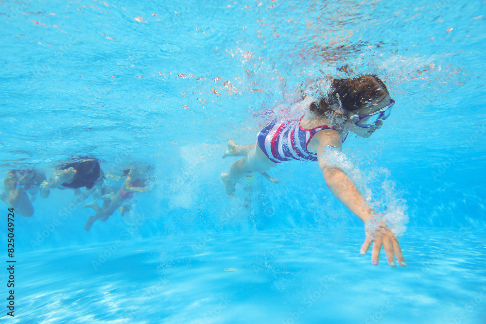 kids swimming in pool