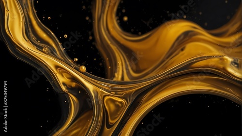 Abstract Liquid, golden colors.