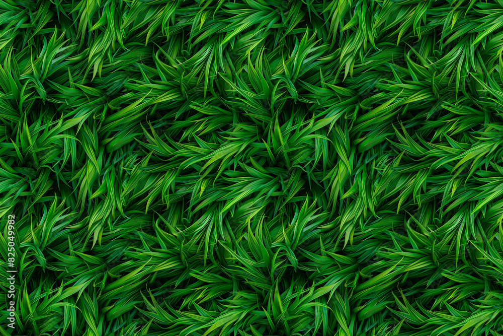 Seamless grass pattern with lush green blades, ideal for natural-themed textiles and backgrounds Seamless grass pattern with lush green blades, ideal for natural-themed textiles and backgrounds