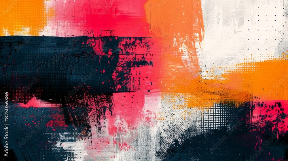 Fototapeta premium This abstract background channels the spirit of urban pop art with its bold colors and dynamic composition, making a statement that is both modern and timeless.