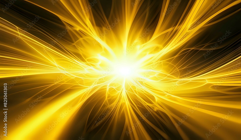 Abstract background of yellow beams of glowing energy. AI Generated Abstract background of yellow beams of glowing energy. AI Generated