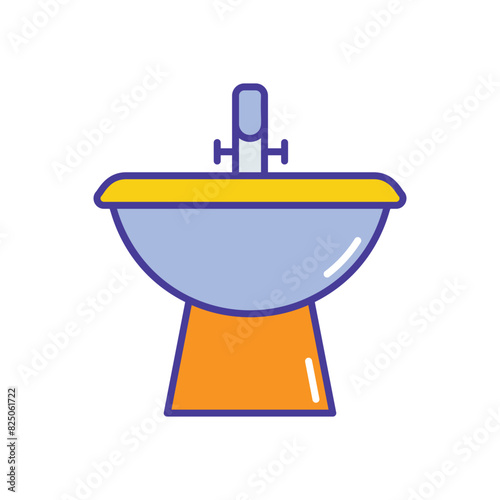 Wash Basin vector icon