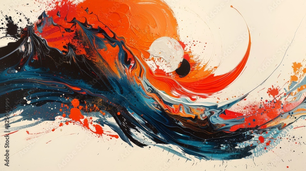 Experience the energy of artistic dynamism with this expressive illustration, where bold strokes and dynamic forms evoke a sense of movement and vitality. Experience the energy of artistic dynamism with this expressive illustration, where bold strokes and dynamic forms evoke a sense of movement and vitality.