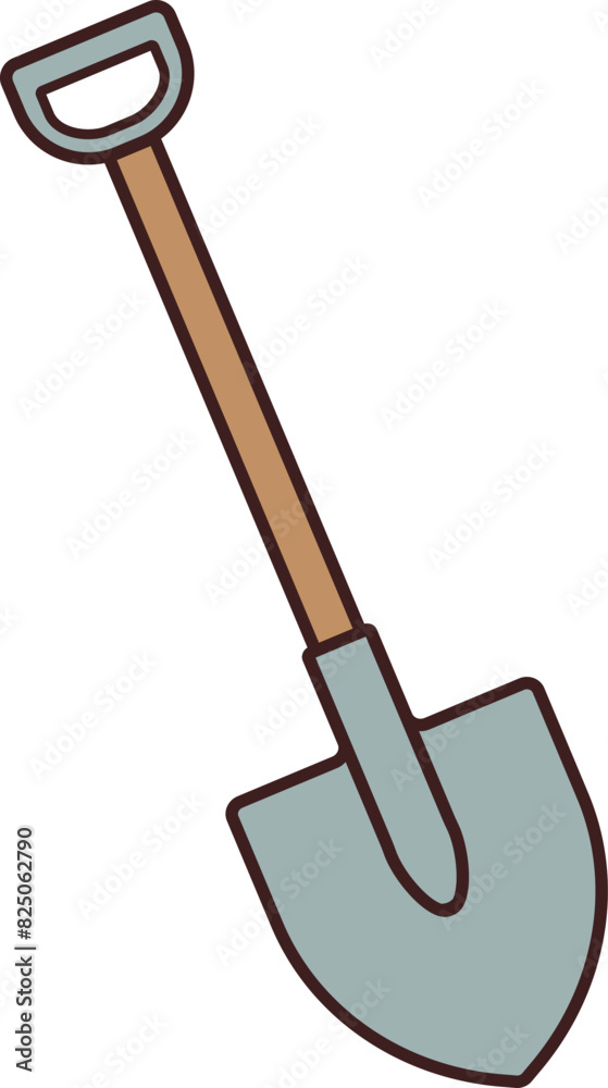 Shovel icon in line and fill style. Vector. Shovel icon in line and fill style. Vector.