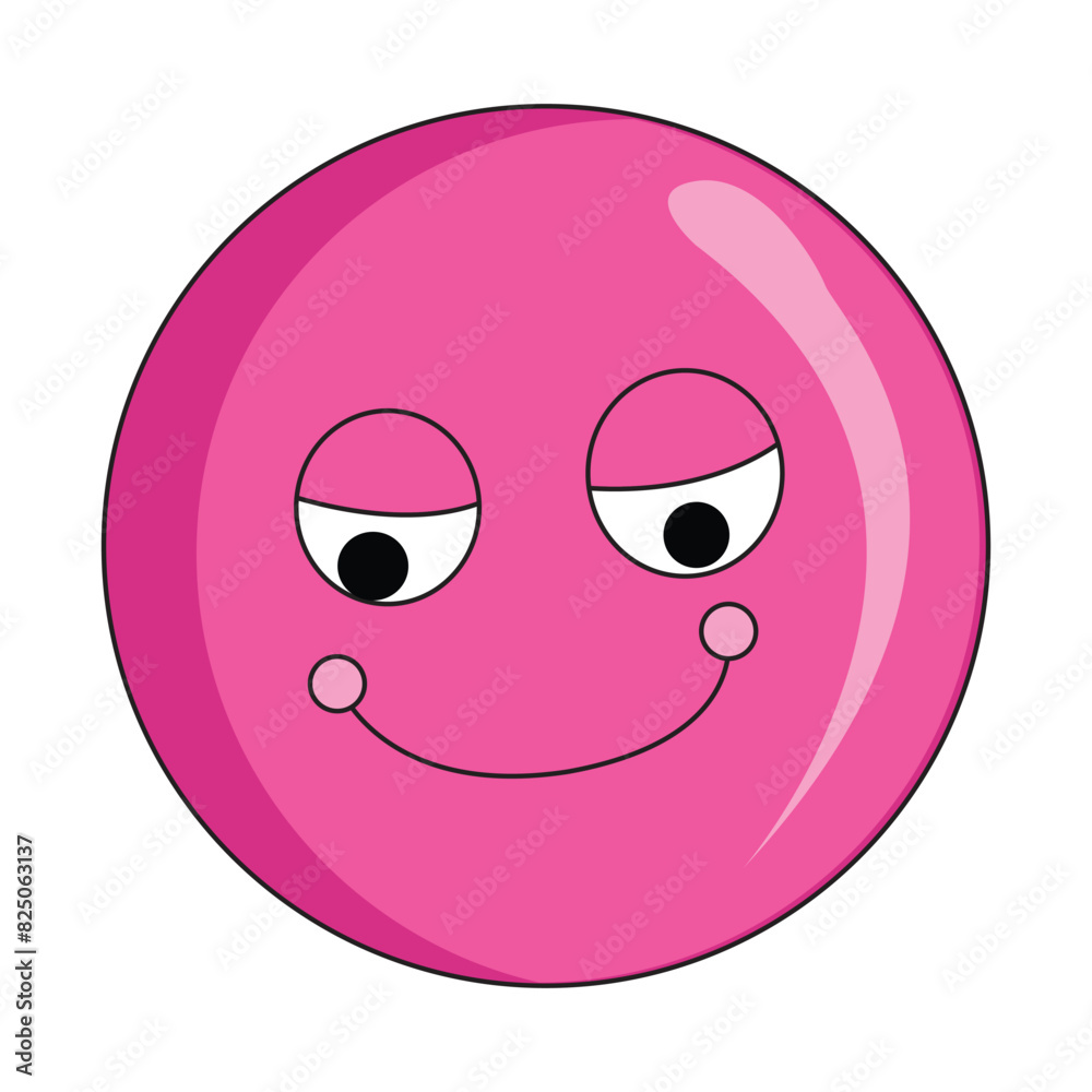 Fototapeta premium Pink cartoon plastic ball for kids
