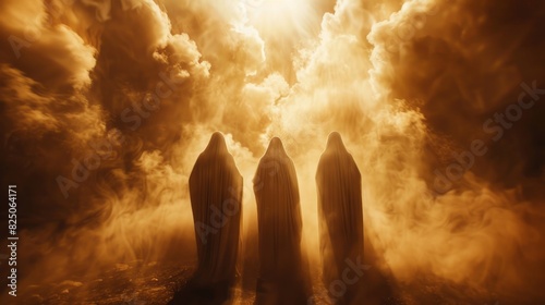 trinity sunday background concept. holy spirits. with copy space. pentecost