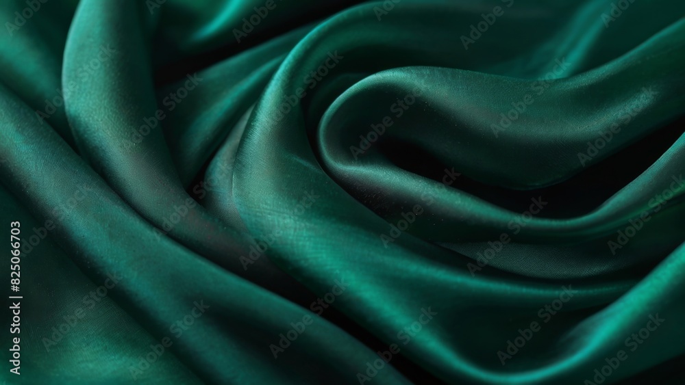 Obraz premium Зеленая шелковая ткань