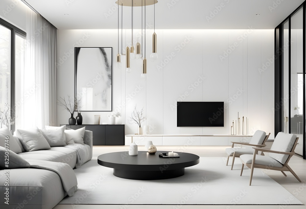 white and gold theme interior modern minimalism photo realism white and gold theme interior modern minimalism photo realism
