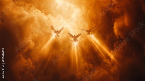 pentecost. trinity sunday background concept