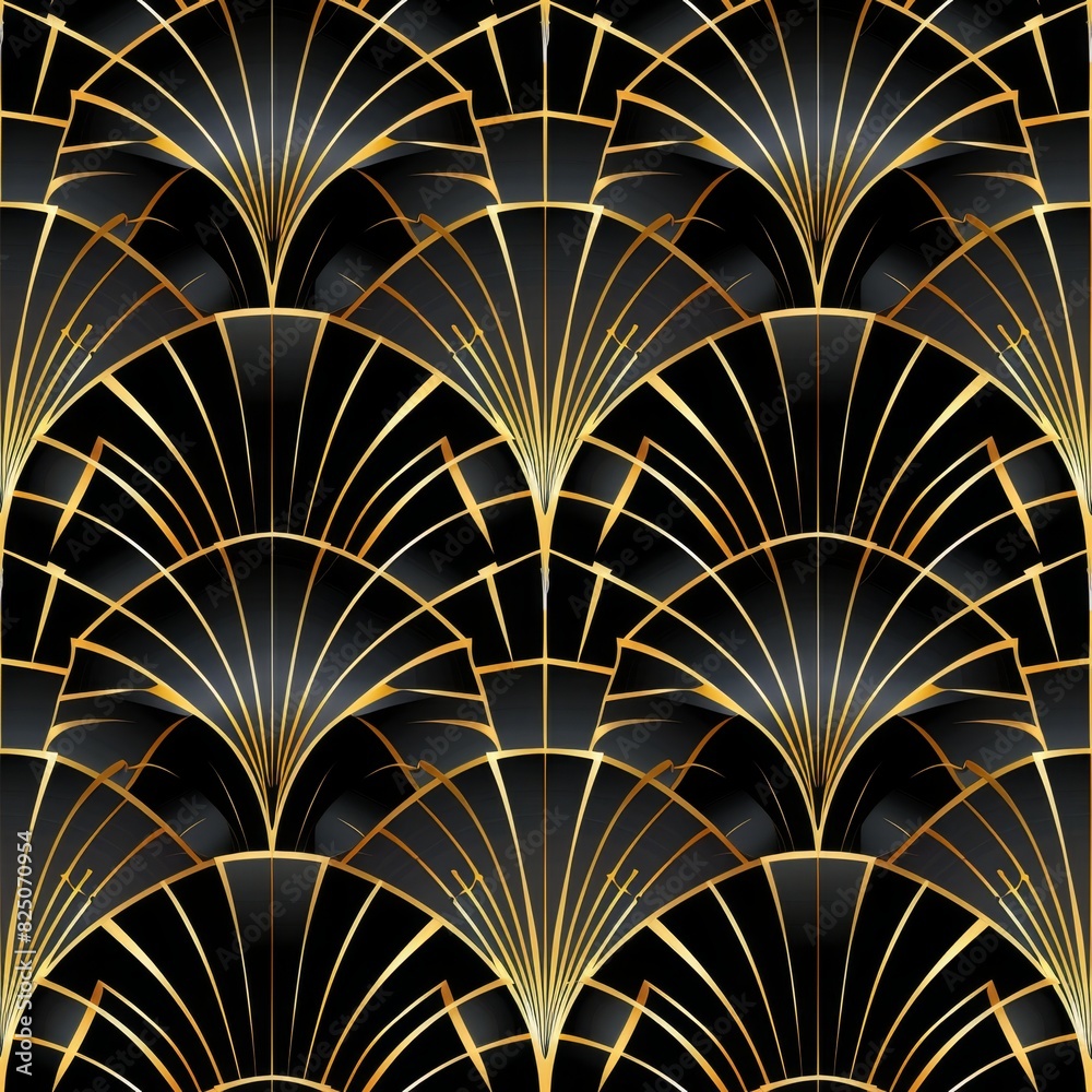 Art Deco Seamless Pattern with Geometric Shapes and Sleek Lines
Art Deco Seamless Pattern with Geometric Shapes and Sleek Lines