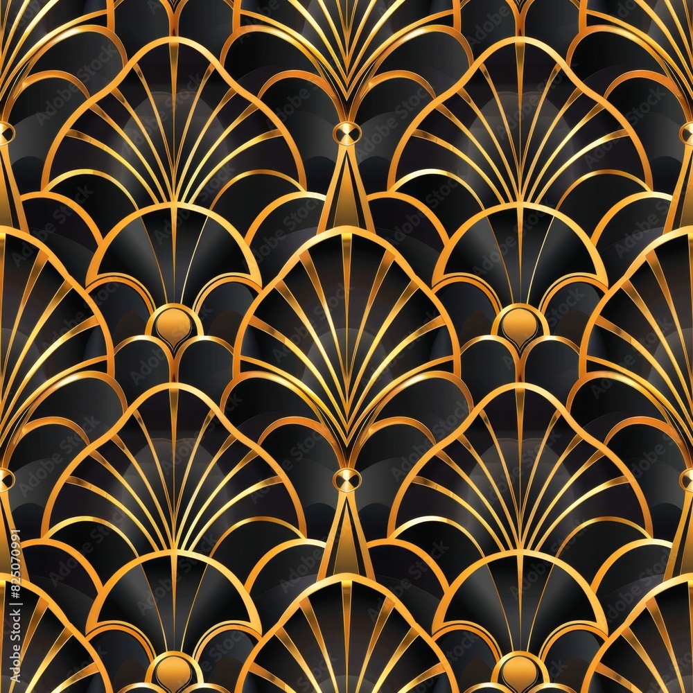 Art Deco Seamless Pattern with Geometric Shapes and Sleek Lines
Art Deco Seamless Pattern with Geometric Shapes and Sleek Lines