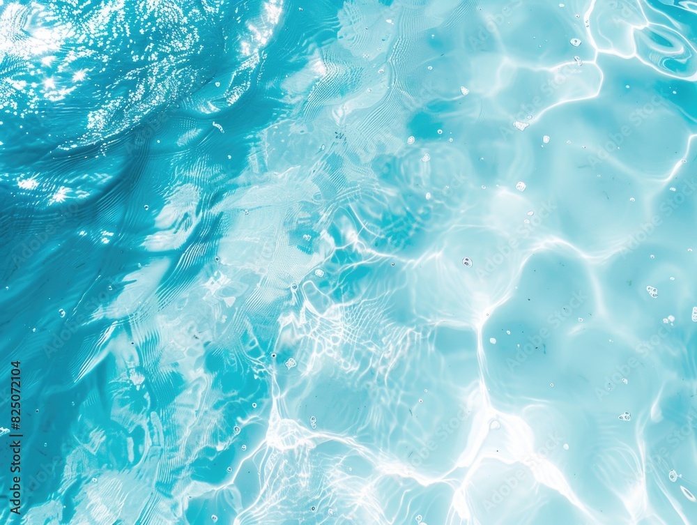The image is of a body of water with blue and white waves. The water appears to be calm and peaceful, with the waves gently lapping against the shore. Scene is serene and tranquil The image is of a body of water with blue and white waves. The water appears to be calm and peaceful, with the waves gently lapping against the shore. Scene is serene and tranquil