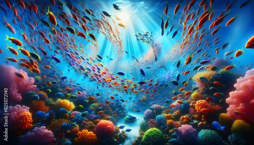 coral reef in ocean