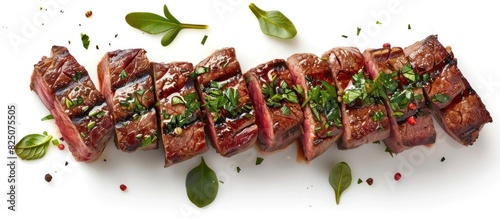 Elegant Steak Slices Spotlighted on Modern Culinary Magazine Cover