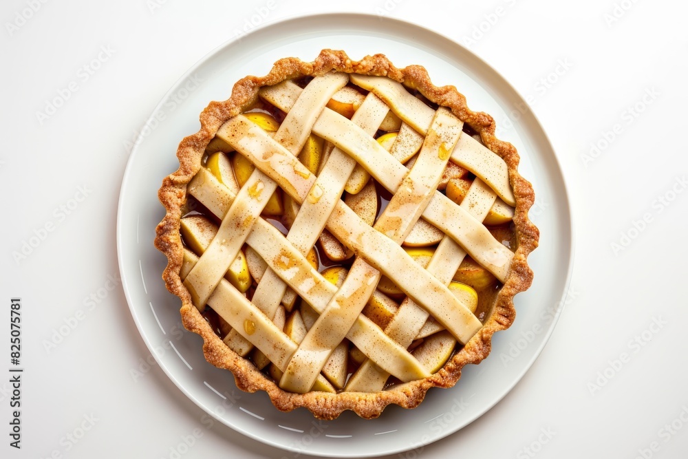 Elegant Apple Crostata with Aromatic Cinnamon and Cream Drizzle Elegant Apple Crostata with Aromatic Cinnamon and Cream Drizzle