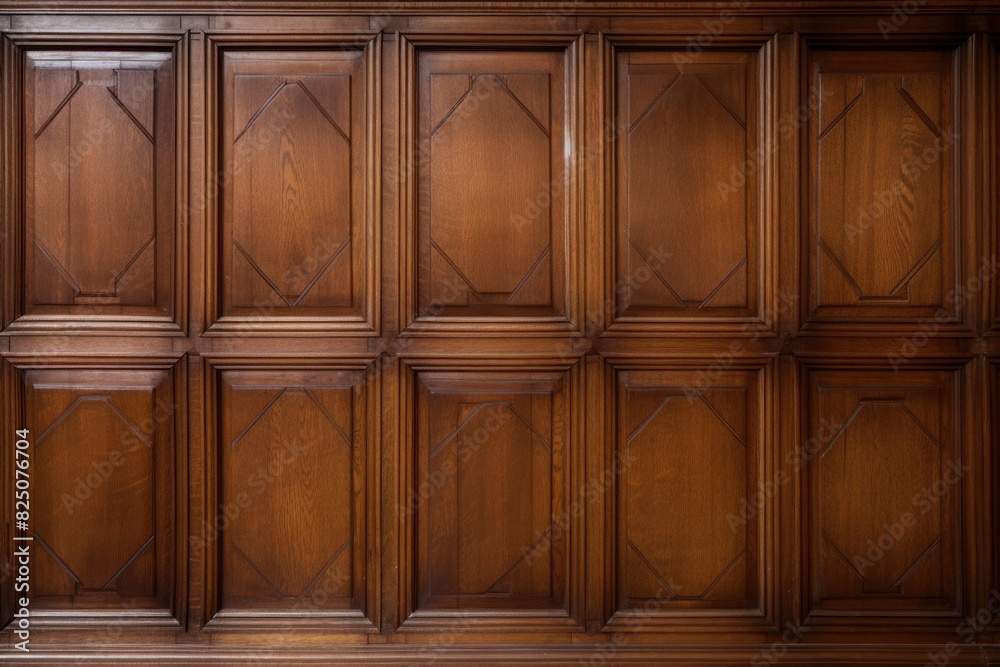 The wooden paneling on the wall has a rustic, old-fashioned look to it. The grain of the wood is visible, and the panels are arranged in a way that creates a sense of depth and texture The wooden paneling on the wall has a rustic, old-fashioned look to it. The grain of the wood is visible, and the panels are arranged in a way that creates a sense of depth and texture