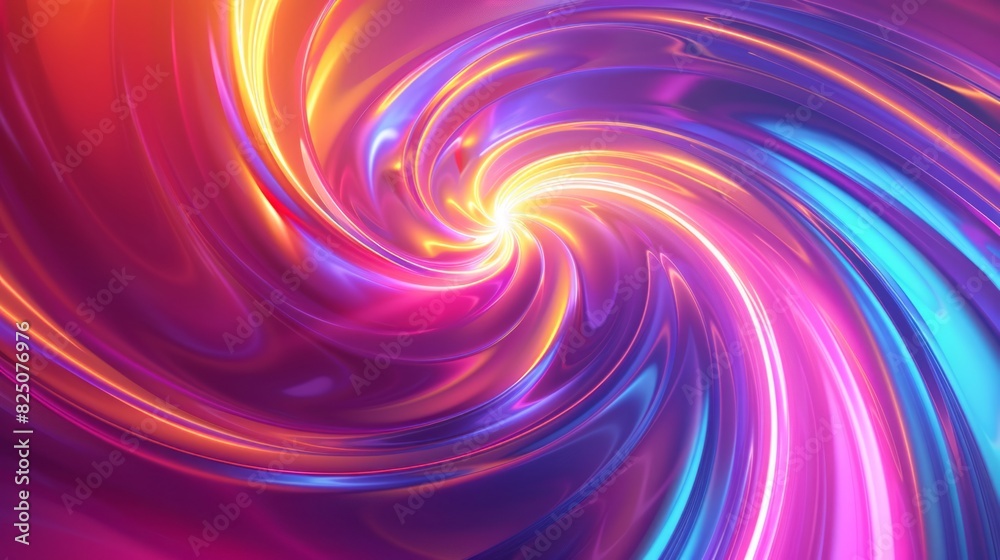 Obraz premium swirl abstract neon