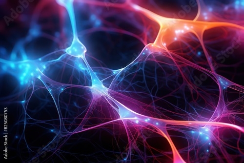 Wallpaper Mural large comlex formation of various different multisize wires made of colorful neon silicone Torontodigital.ca