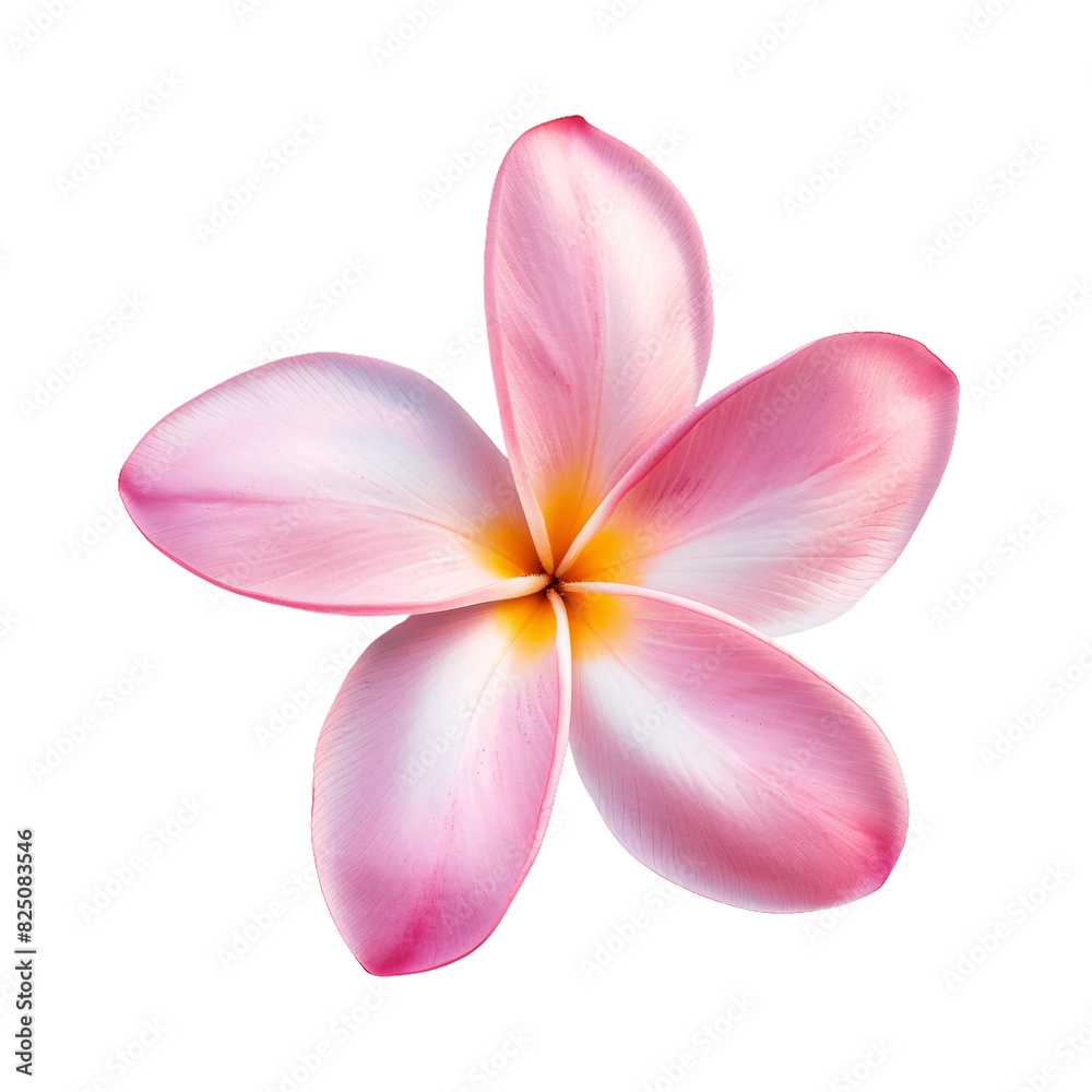 Pink Frangipani, transparent background, isolated image, generative AI Pink Frangipani, transparent background, isolated image, generative AI