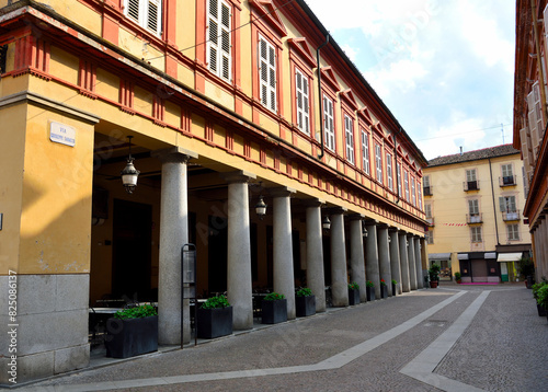the historic center of Acqui terme Alessandria Italy