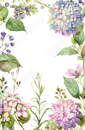 ilustración acuarela de flores. Fondo trasparente © Zbits