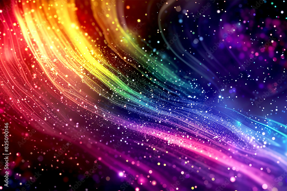 Fototapeta premium Abstract neon rainbow background