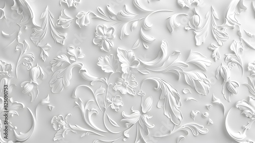 White background with embossed pattern, white background. 