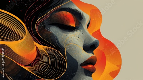 A dynamic abstract illustration emphasizing the concept of inner strength. The design employs contrasting forms and colors, symbolizing the paradoxical strength found in vulnerability.