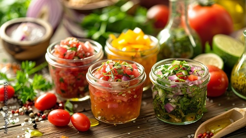 jars of diced vegetables