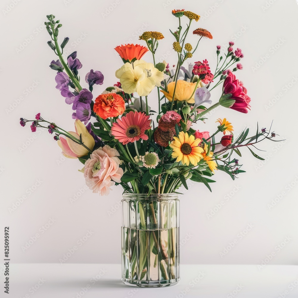 Obraz premium spring flower vase bouquet arrangement, ai
