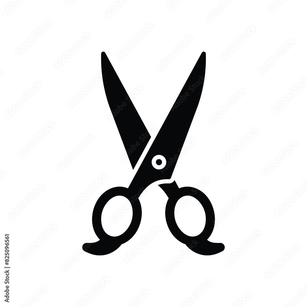 Open Hair Scissors vector icon