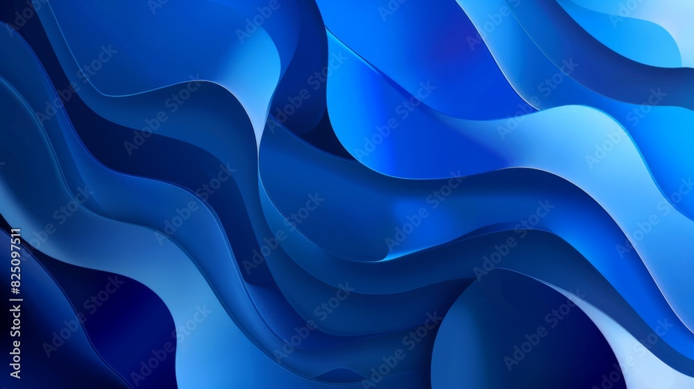 Fototapeta premium abstract blue glowing waves