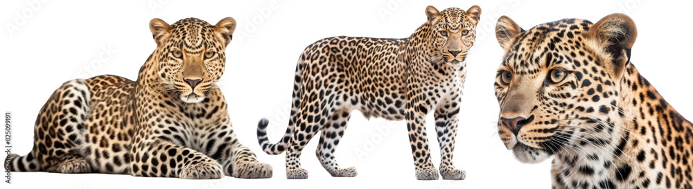 photo of leopard cut out transparent isolated on white background PNG file photo of leopard cut out transparent isolated on white background PNG file