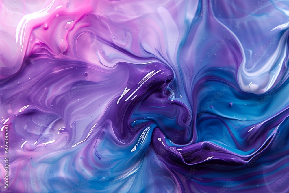 Beautiful abstraction of liquid paints in slow blending flow mixing together gently Beautiful abstraction of liquid paints in slow blending flow mixing together gently