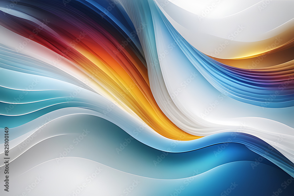 White and colourful flow wave glass colorful background White and colourful flow wave glass colorful background