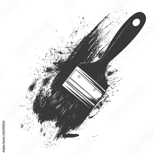 Silhouette brush for painting walls black color only